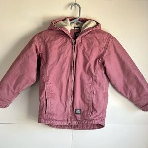 Girls Berne Sherpa Lined Hooded Work Coat size Youth Small 7/8